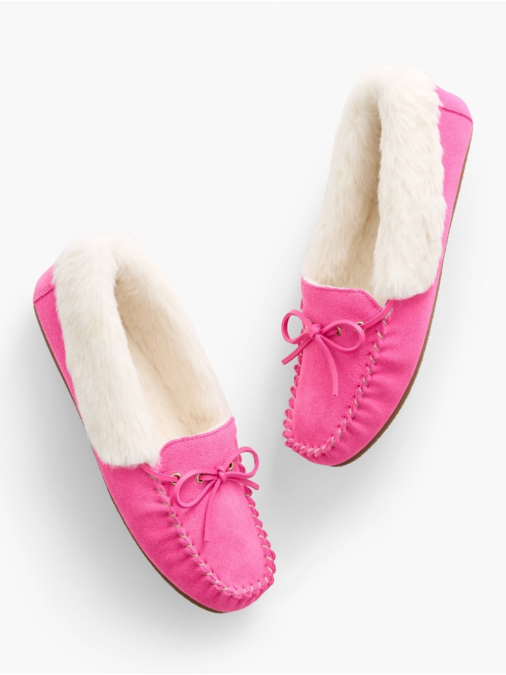 Talbots RUBY BOW SUEDE MOCCASINS 8.5-9